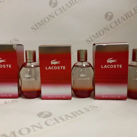 LOT OF 3 LACOSTE RED EDT (3 X 75ML)