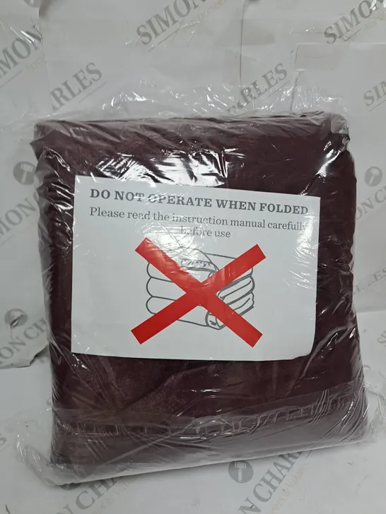 BOXED COZEE HOME HEATED THROW IN SHIRAZ WINE 