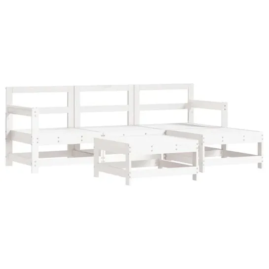 BOXED HOLMES GARDEN LOUNGE SET IN WHITE (2 BOXES)