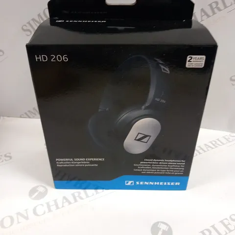 BOXED SENNHEISER HD206 ON EAR HEADPHONES