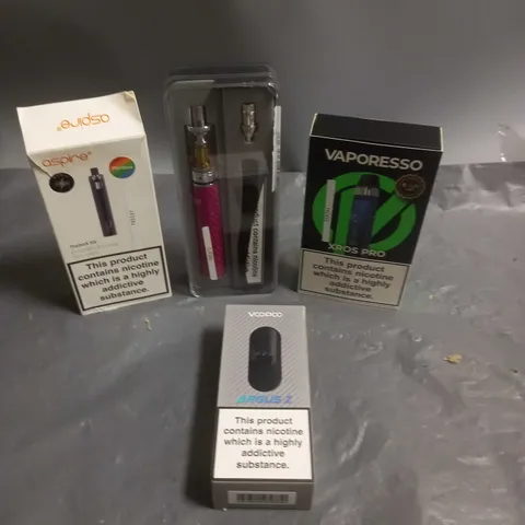 APPROXIMATELY 20 BOXED E-CIGARETTES TO INCLUDE VOOPOO, ASPIRE, VAPORESSO ETC