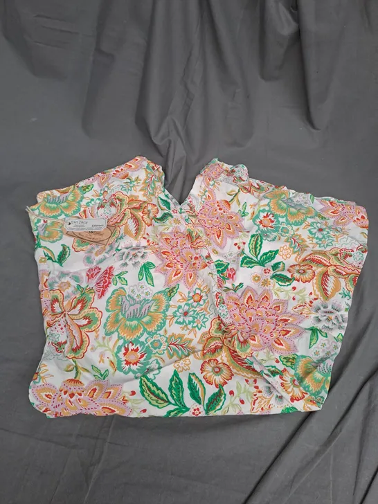 FATFACE FAYE PARADISE TROUSERS IN IVORY FLORAL SIZE 16