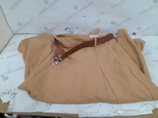 RESERVED SMALL LONG SKIRT BELTED IN BROWN 