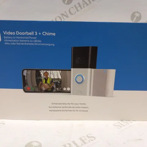 BOXED RING VIDEO DOORBELL 3 AND CHIME