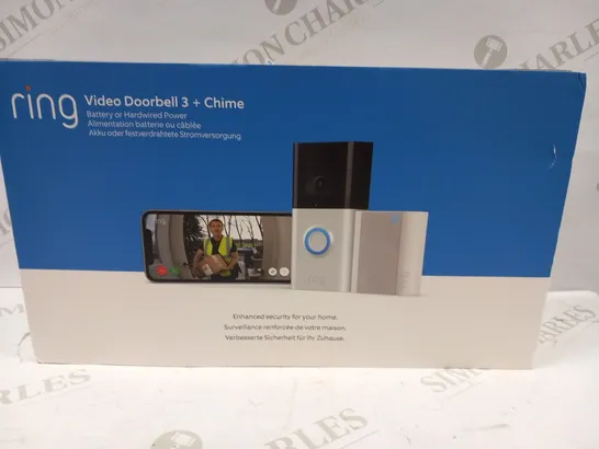 BOXED RING VIDEO DOORBELL 3 AND CHIME