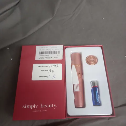 BOXED SIMPLY BEAUTY SINGLE HAIR EPILATOR IN ROSE GOLD