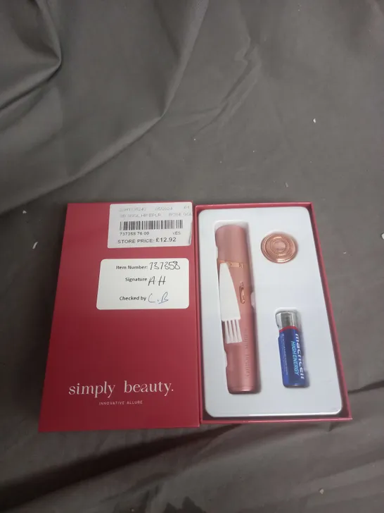 BOXED SIMPLY BEAUTY SINGLE HAIR EPILATOR IN ROSE GOLD