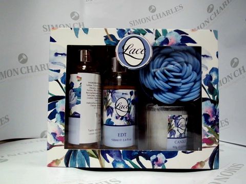 LACE GIFT SET - BODY WASH, EDT AND A CANDLE 