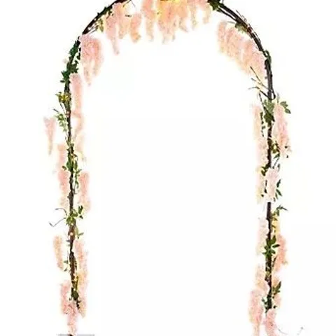 OUTLET GARDEN REFLECTIONS PRE-LIT FAUX WISTERIA ARCH PURPLE