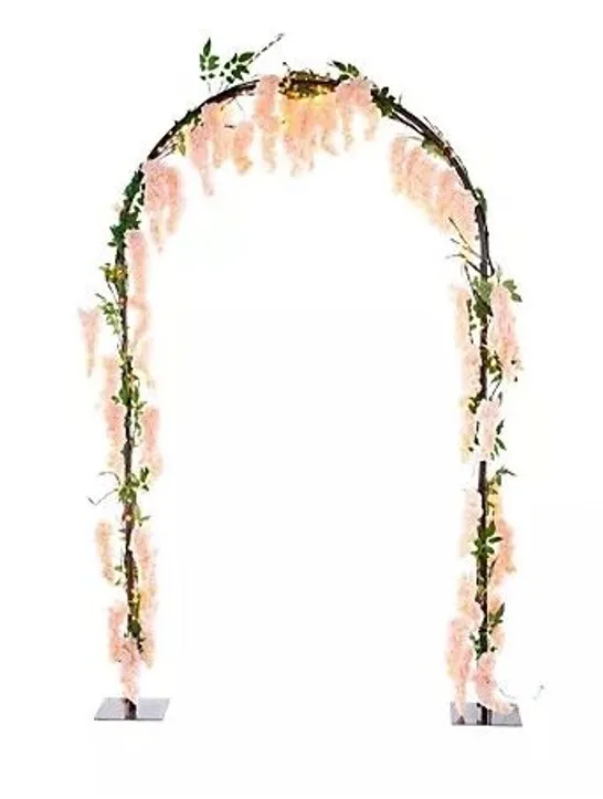 OUTLET GARDEN REFLECTIONS PRE-LIT FAUX WISTERIA ARCH PURPLE