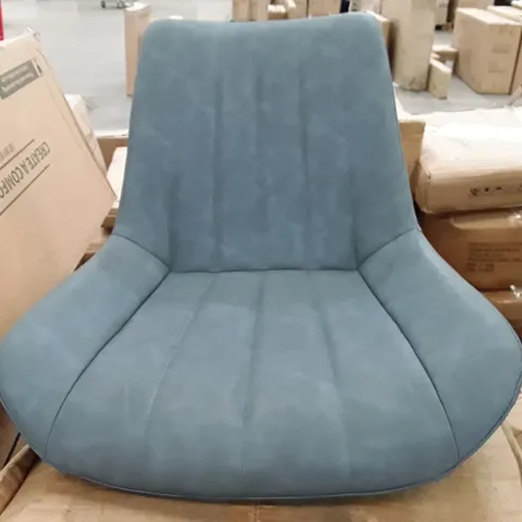 BOXED CLAIR SET OF 2 PU BLUE LEATHER DINING CHAIR