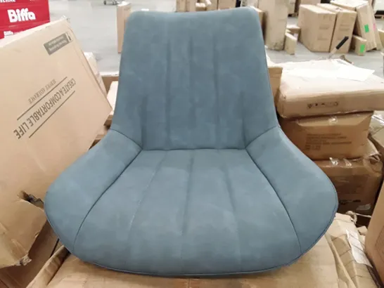 BOXED CLAIR SET OF 2 PU BLUE LEATHER DINING CHAIR