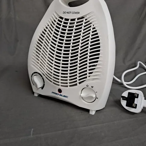 PRO-ELEC FAN HEATER 2 HEAT SETTINGS 