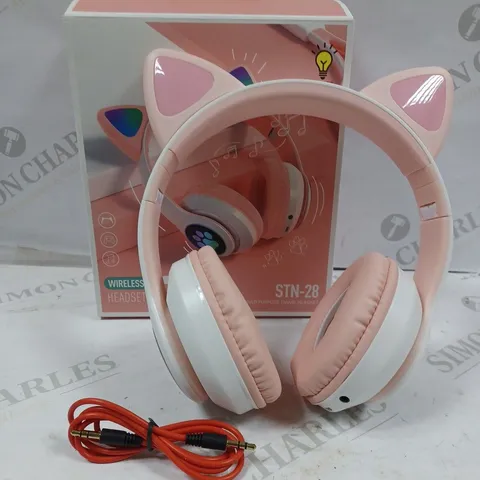 BOXED HUPOP CAT WIRELESS STN-28 GAME HEADSET 