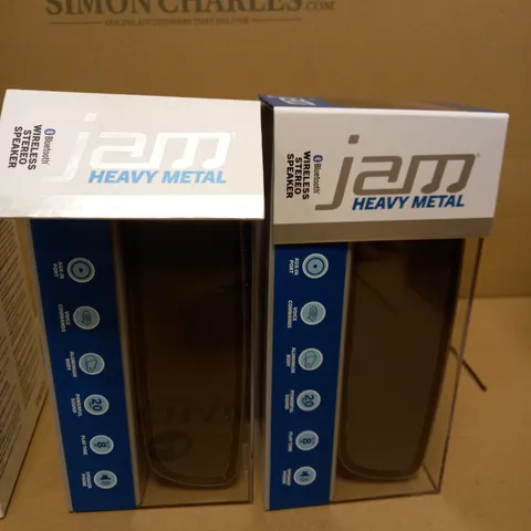 2 X JAM HEAVY METAL WIRELESS BLUETOOTH SPEAKER