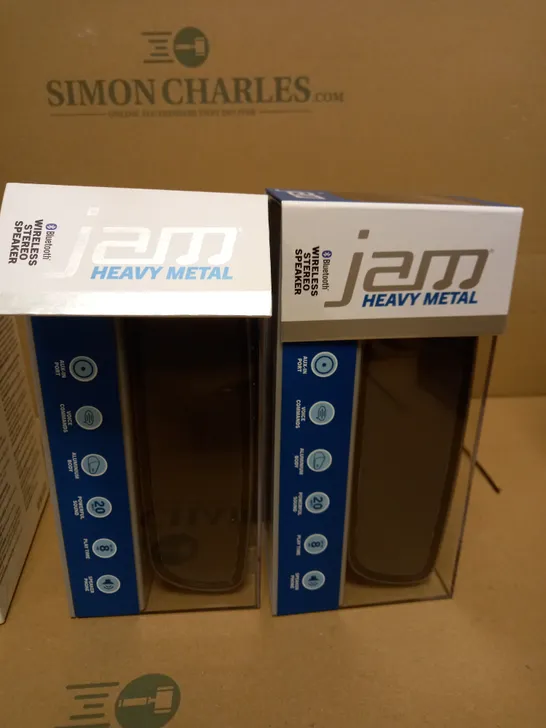 2 X JAM HEAVY METAL WIRELESS BLUETOOTH SPEAKER