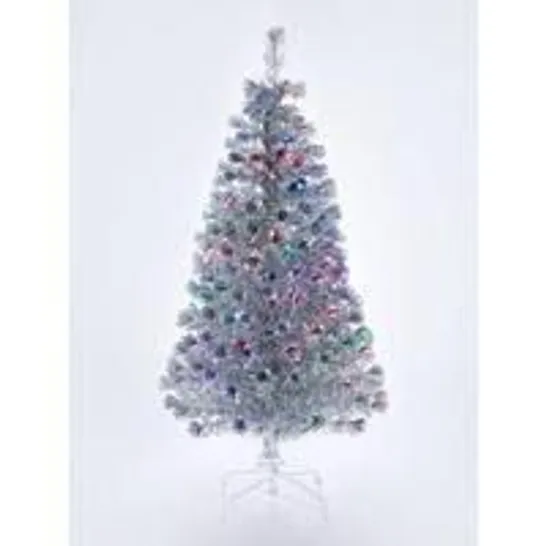 BOXED 5FT SILVER FIBRE OPTIC TREE - COLLECTION ONLY RRP £64.99