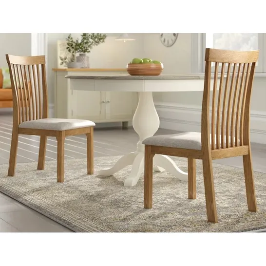 BOXED RUTLAND SLAT BACK SIDE CHAIR DINING CHAIR SET OF 2