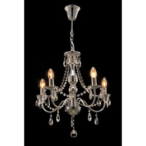 BOXED SALTER 5 LIGHT CANDLE STYLE CHANDELIER (1 BOX)