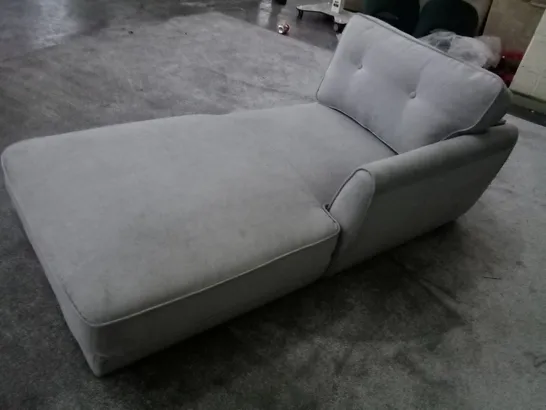 QUALITY HARLOW CORNER CHAISE SOFA - PLUSH DOVE GREY FABRIC (CHAISE ONLY)