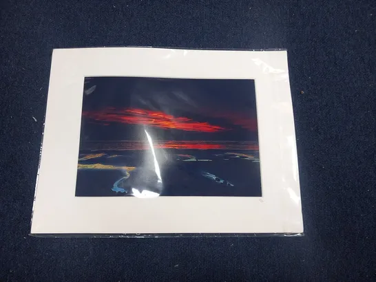 PETE MOYES MOUNTED PHOTOGRAGRAPH 'A FIRE IN THE SKY' SIGNED