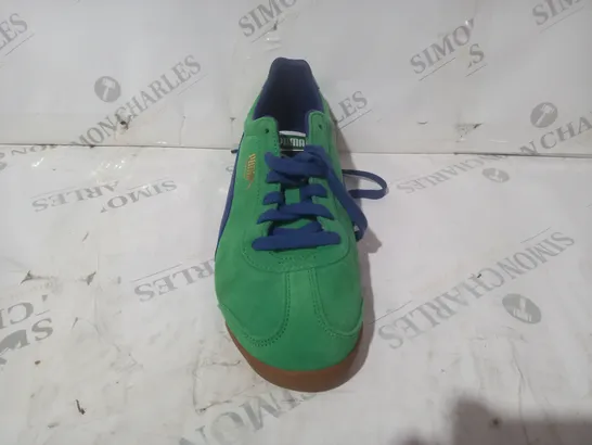 PAIR OF PUMA ARIZONA SUEDE SHOES IN GREEN/BLUE UK SIZE 7.5