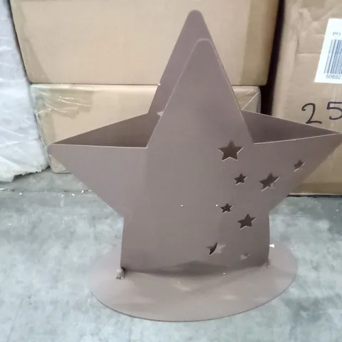 BOXED XMAS EDELROST STAR CANDLE HOLDER 