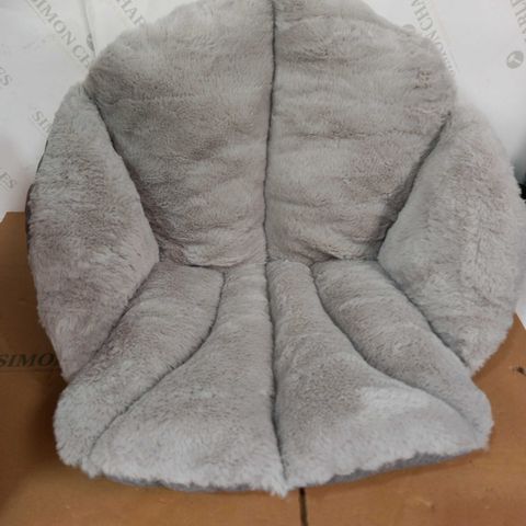 COZEE HOME FAUX FUR PLUSH SUPPORT CUSHION - LIGHT GREY
