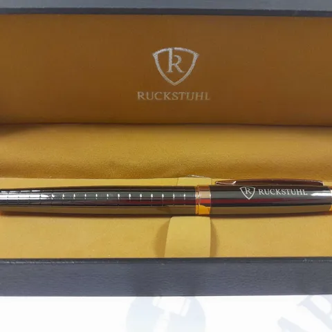 RUCKSTUHL ROSE GOLD AND BRONZE BALL POINT PEN