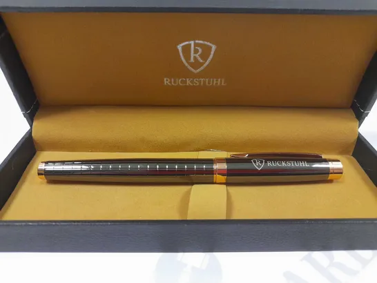 RUCKSTUHL ROSE GOLD AND BRONZE BALL POINT PEN