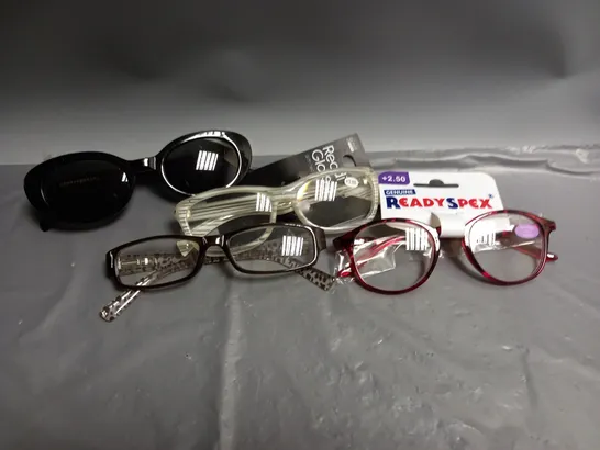 LOT OF APPROXIMATELY 20 PAIRS OF READING GLASSES AND SUNGLASSES