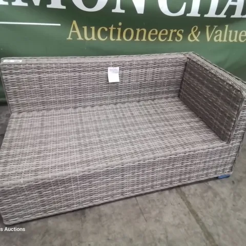 DESIGNER GREY RATTAN CORNER SOFA SECTION