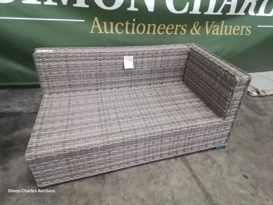 DESIGNER GREY RATTAN CORNER SOFA SECTION