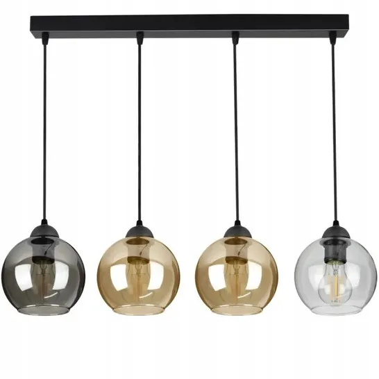 BOXED VARD 4-LIGHT MATTE BLACK KITCHEN ISLAND PENDANT (1 BOX)