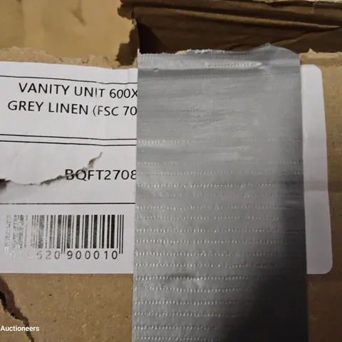BOX3D VANITY UNIT 600 × ? GREY LINEN