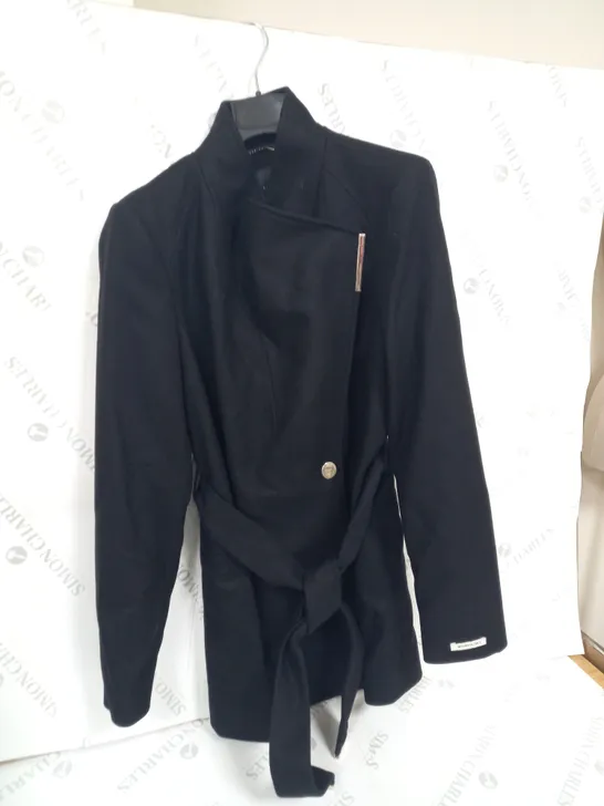 TED BAKER SHORT WOOL WRAP COAT (SIZE 3)