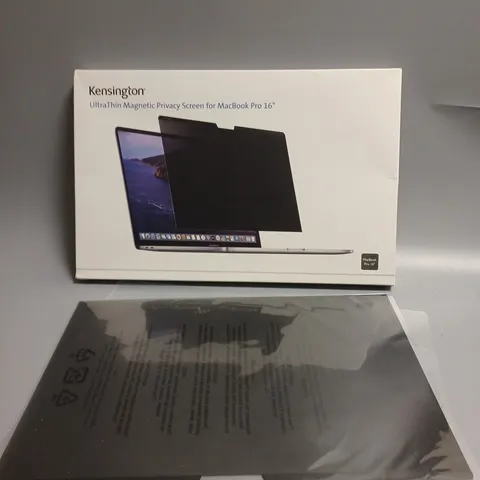 BOXED KENSINGTON ULTRATHIN MAGNETIC PRIVACY SCREEN FOR MACBOOK PRO 16"