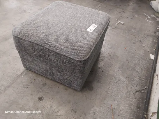 DESIGNER STORAGE FOOTSTOOL GREY FABRIC 