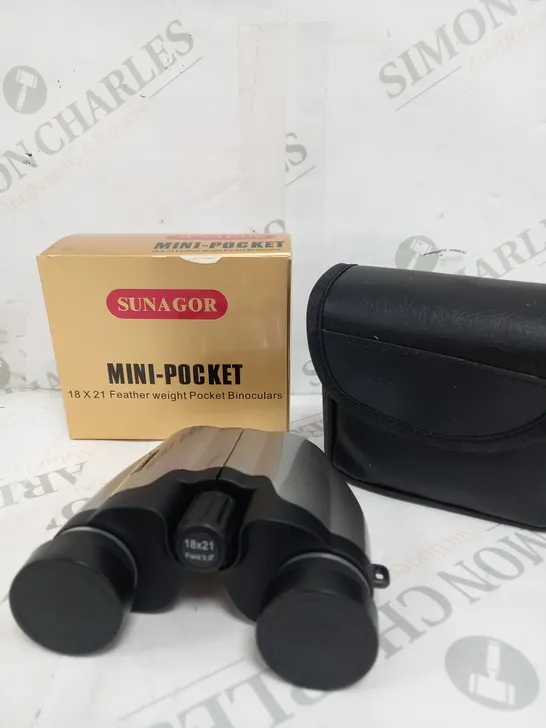 SUNAGOR 18X21 MINI POCKET COMPACT BINOCULARS