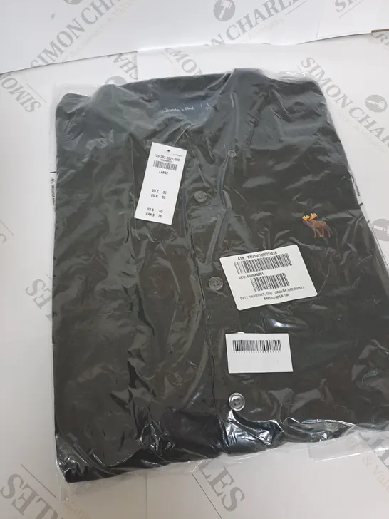 PACKAGED ABERCROMBIE & FITCH POLO SHIRT - SIZE LARGE 