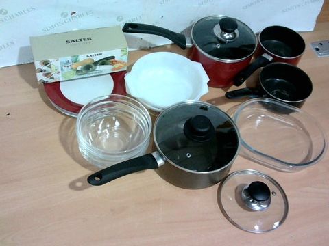 LOT OF LARGE QUANTITY OF ASSORTED COOKWARE ITEMS