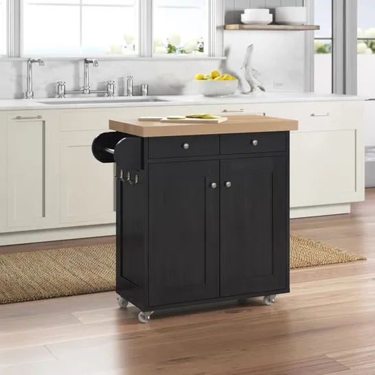 BOXED LUCILLE SOLID WOOD KITCHEN ISLAND 