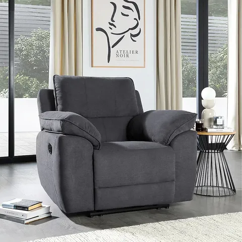 BOXED SEVILLE GREY RECLINING ARM CHAIR