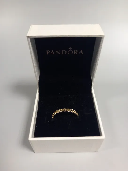 BOXED PANDORA BAND OF HEARTS RING