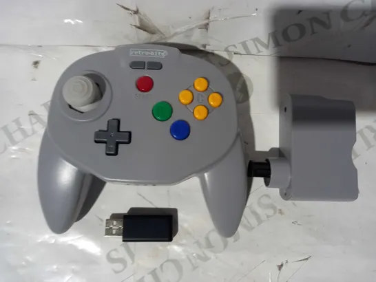 RETRO-BIT TRIBUTE 64 2.4GHZ WIRELESS CONTROLLER IN CLASSIC GREY - COMPATIBLE WITH N64 NINTENDO SWITCH & USB ENABLED DEVICES