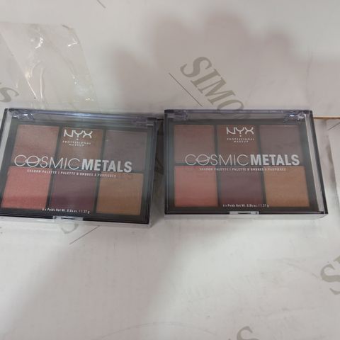 LOT OF 2 ASSORTED NYX COSMIC METALS SHADOW PALLETTES