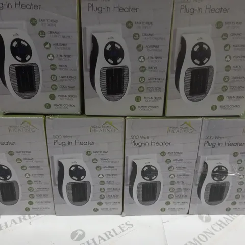 LOT OF 34 500W PLUG IN HEATERS - COLLECTION ONLY