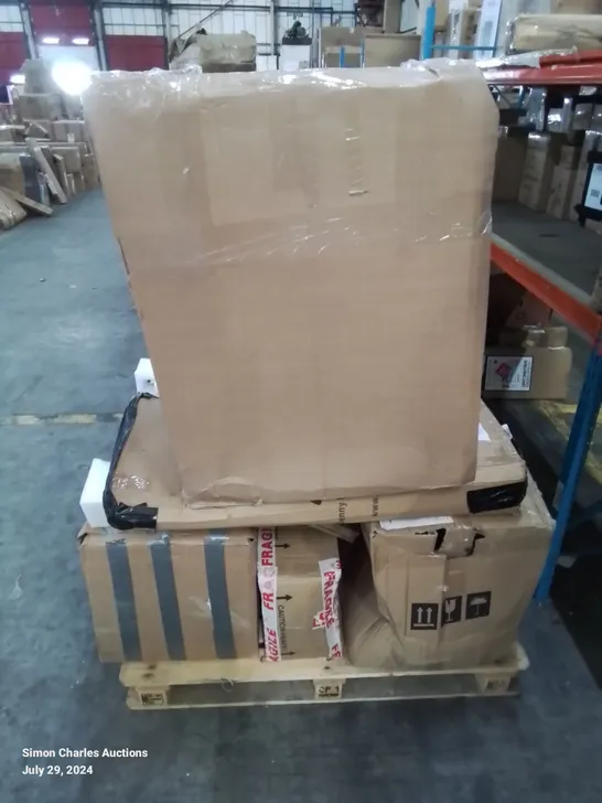 PALLET CONTAINING VARIOUS FURNITURE PARTS AND INCOMPLETE CHAIR SETS ETC.