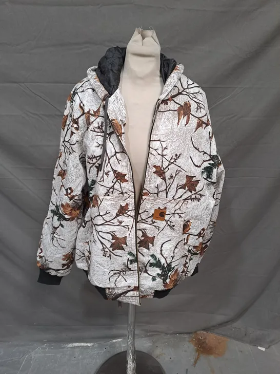 CARHARTT SNOW CAMO JACKET WITH HOOD - SIZE UNKNOWN