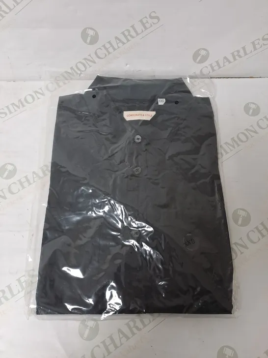 SEALED SET OF 9 BRAND NEW CORPORATIVE STYLE BLACK WOMENS SHIRT - XXS